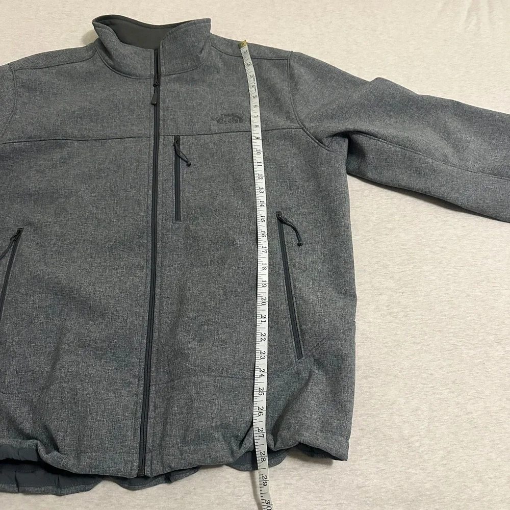 The North Face Apex‎ Bionic Softshell Jacket Mens XL Heather Grey Windproof Zip